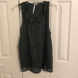 Lauren Conrad dark green sleeveless size L